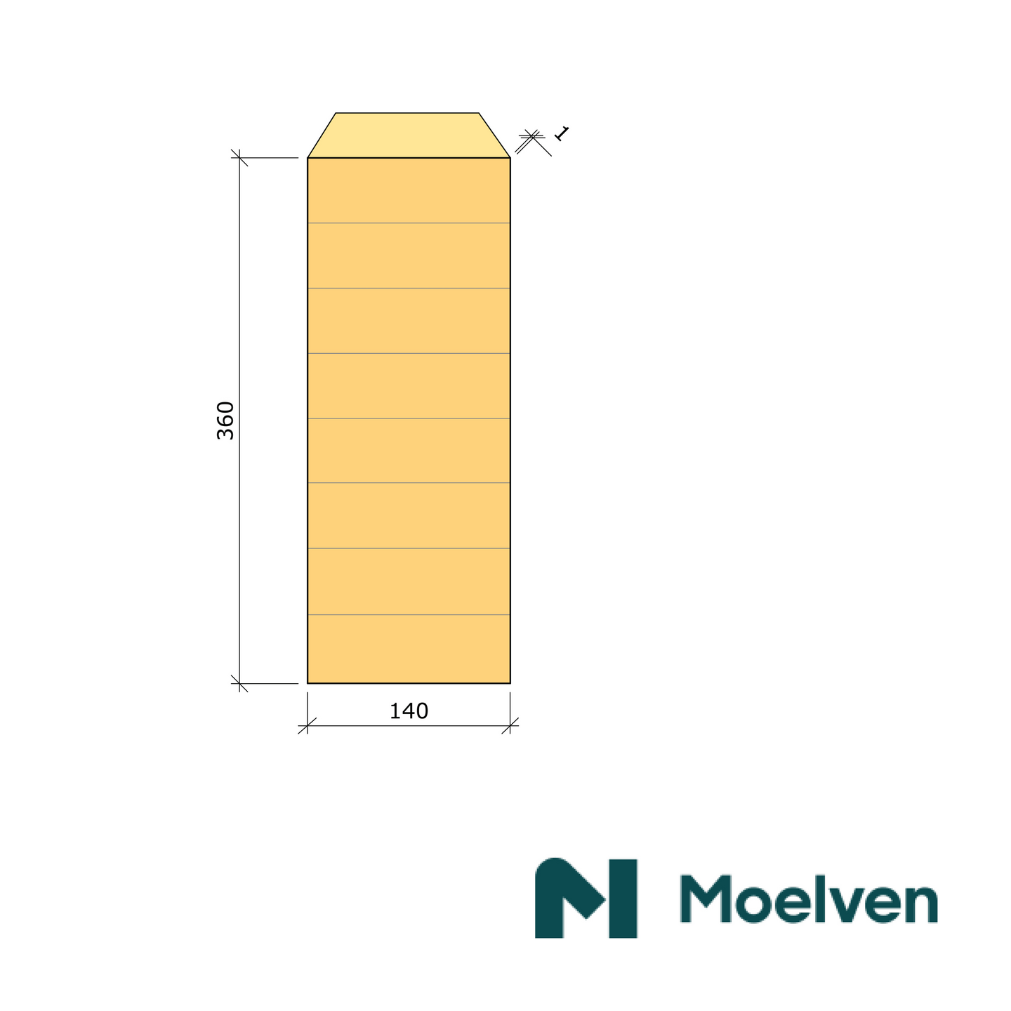 LIMTRÄBALK 140X360MM GRAN GL30C