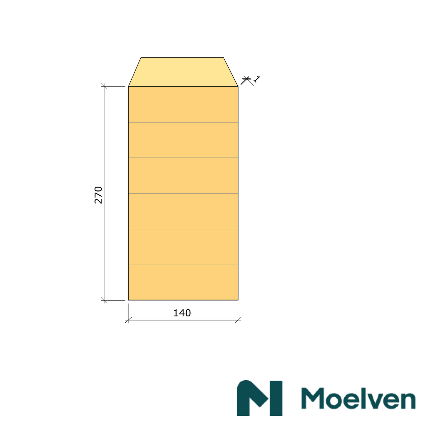 LIMTRÄBALK MOELVEN TÖREBODA 140X270MM, GRAN GL30C