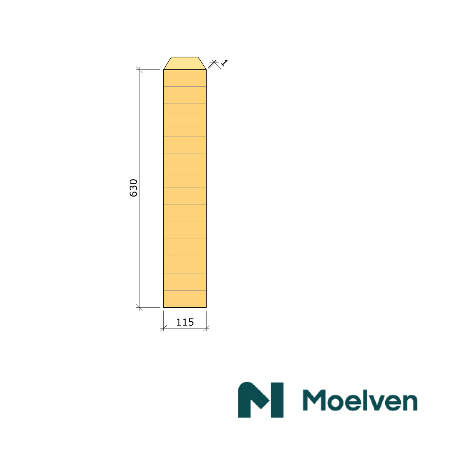LIMTRÄBALK 115X630MM GRAN GL30C