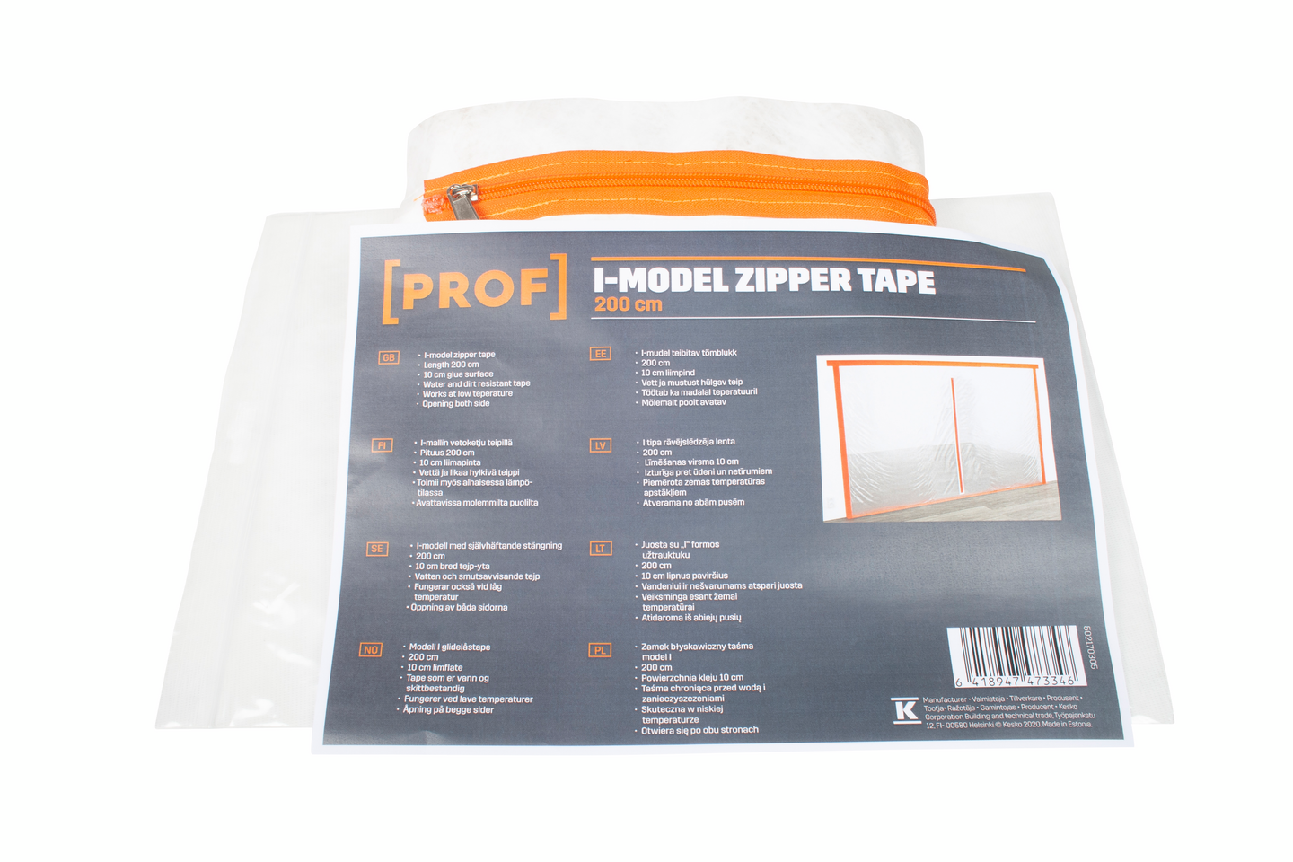 TAPE MED GLIDELÅS MODELL I 2M