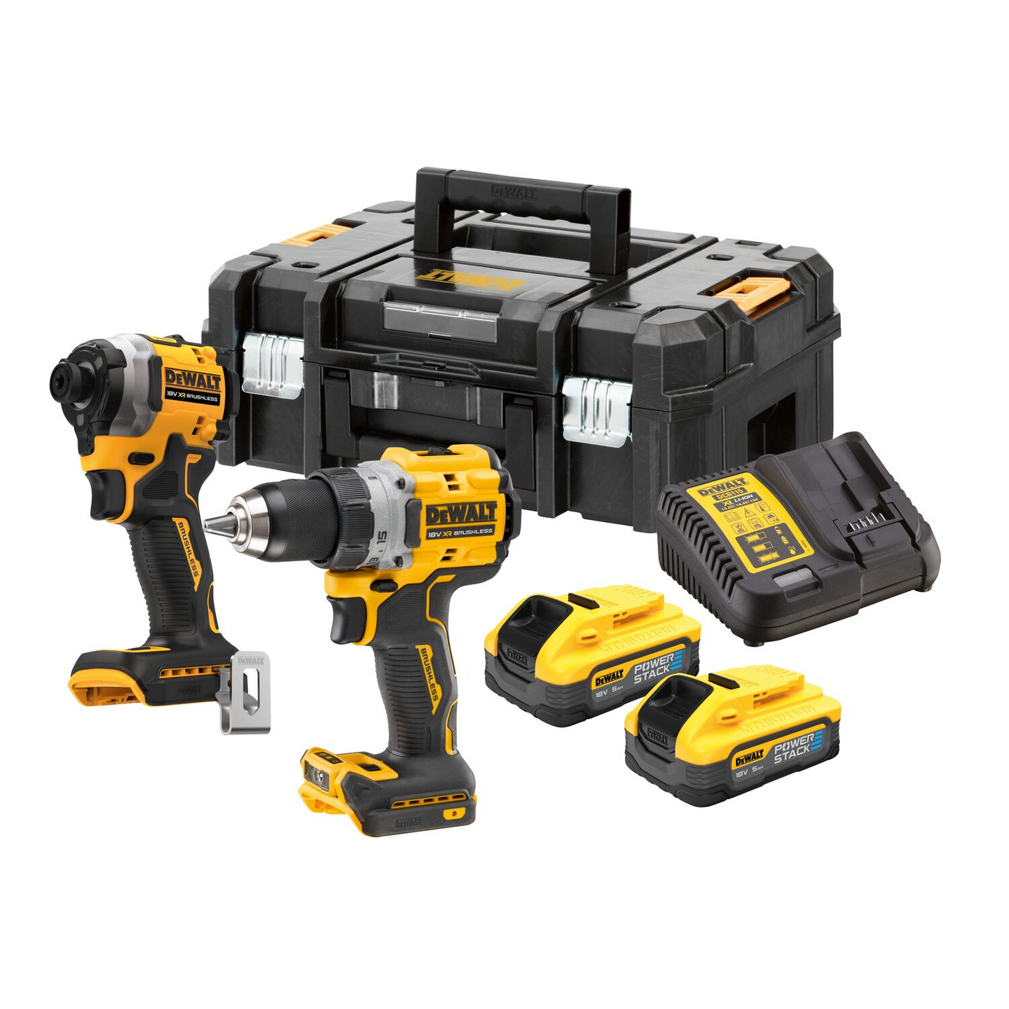 Akkukonesarja DeWalt DCK2051H2T 18V Powerstack 2x5,0Ah TSTAK