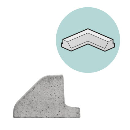 KANTSTEN G-STÖD A12 MED HÅL HÖRN INÅTGÅENDE U LIM