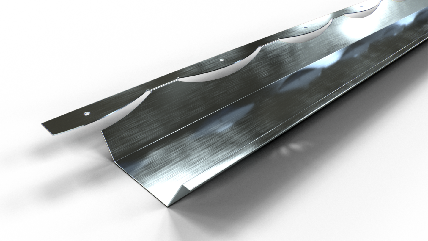 STÅLREGEL AKUSTIKPROF 25  3,6M