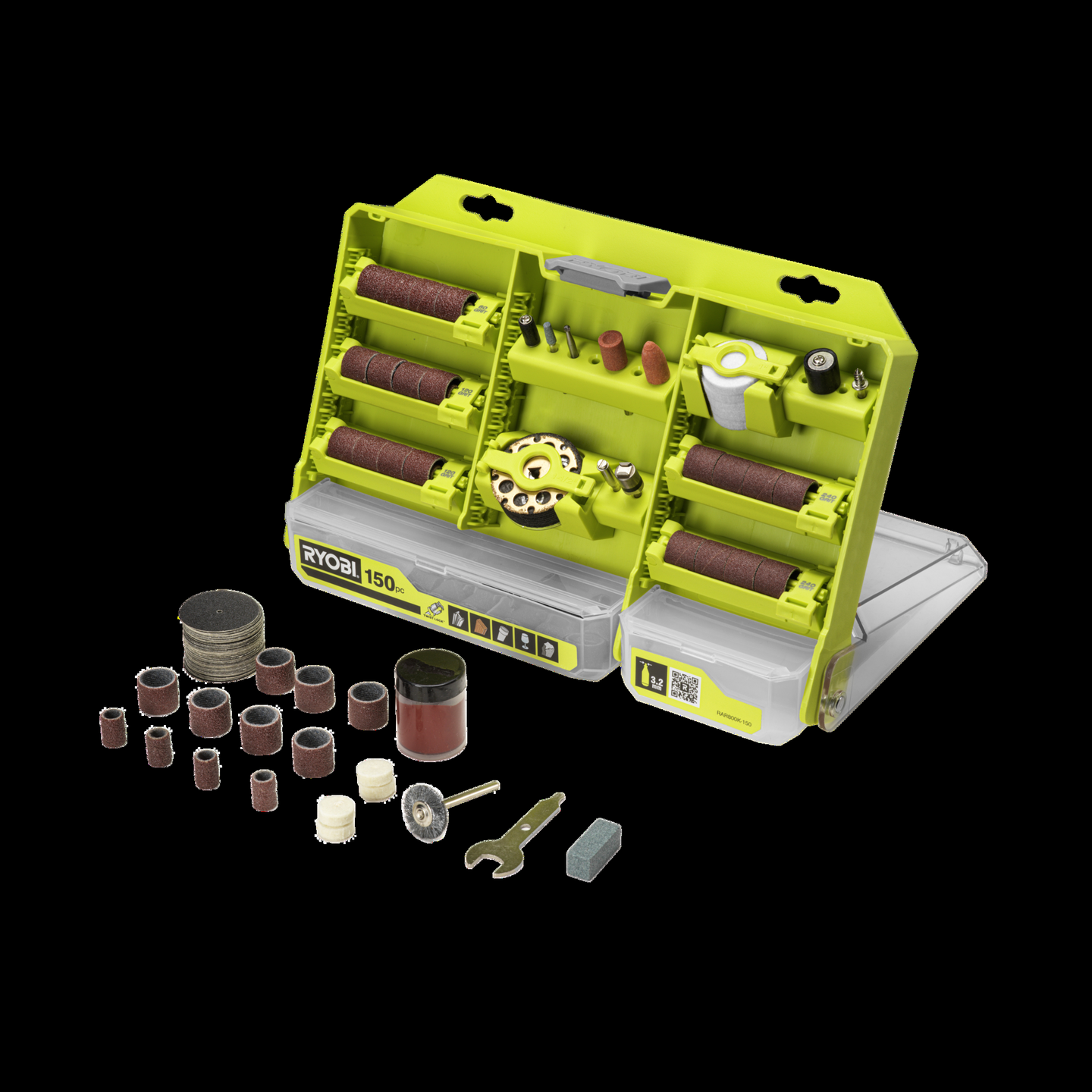 Yleistarvikesarja Ryobi Twist Lock 150 osaa