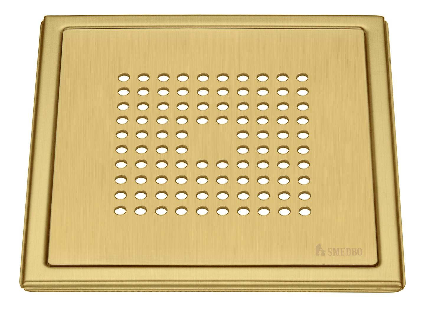 Lattiakaivonkansi Smedbo Outline ruostumat. teräs FV502S harjattu messinki neliö