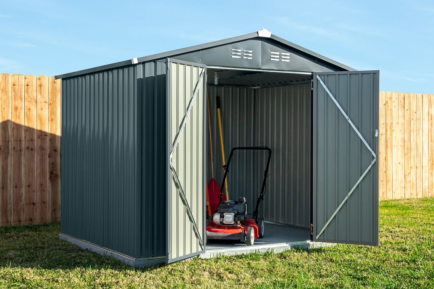 FÖRRÅD GOP COVER IT STÅL MÖRKGRÅ 4,5M2