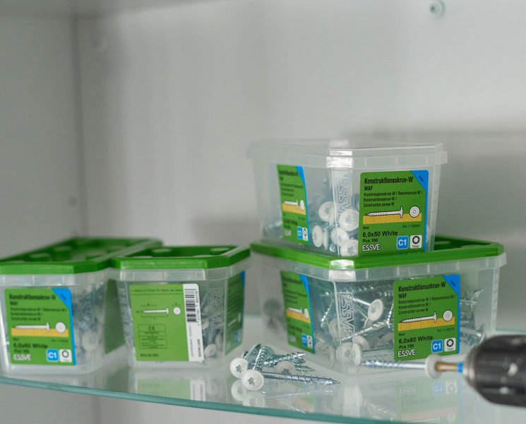 KONSTRUKTIONSSKRUV WAF 6,0x50 TX 30 FZB+ VIT RAL9010 100ST