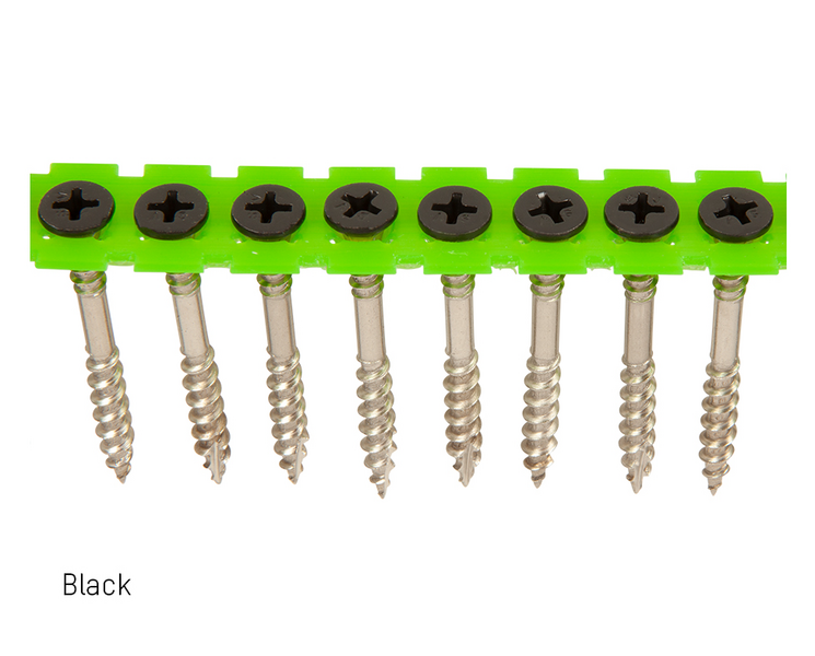 FASADSKRUV ROSTFRI/SYRAFAST SVART BANDAD A4 4,2X45