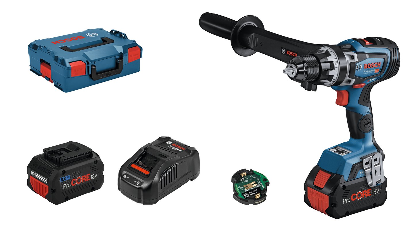 SKRUVDRAGARE BOSCH GSR 18V-150C 2X8A PC L-BOXX