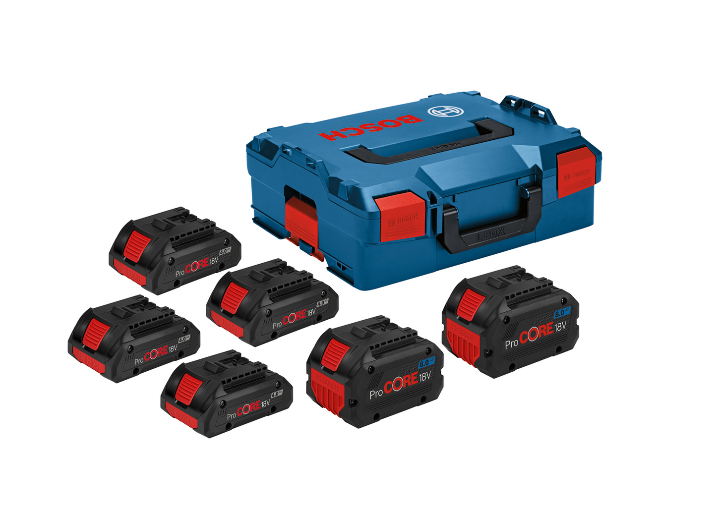 BATTERIPACK BOSCH 4X4,0AH PC 2X8,0AH PC L-BOXX