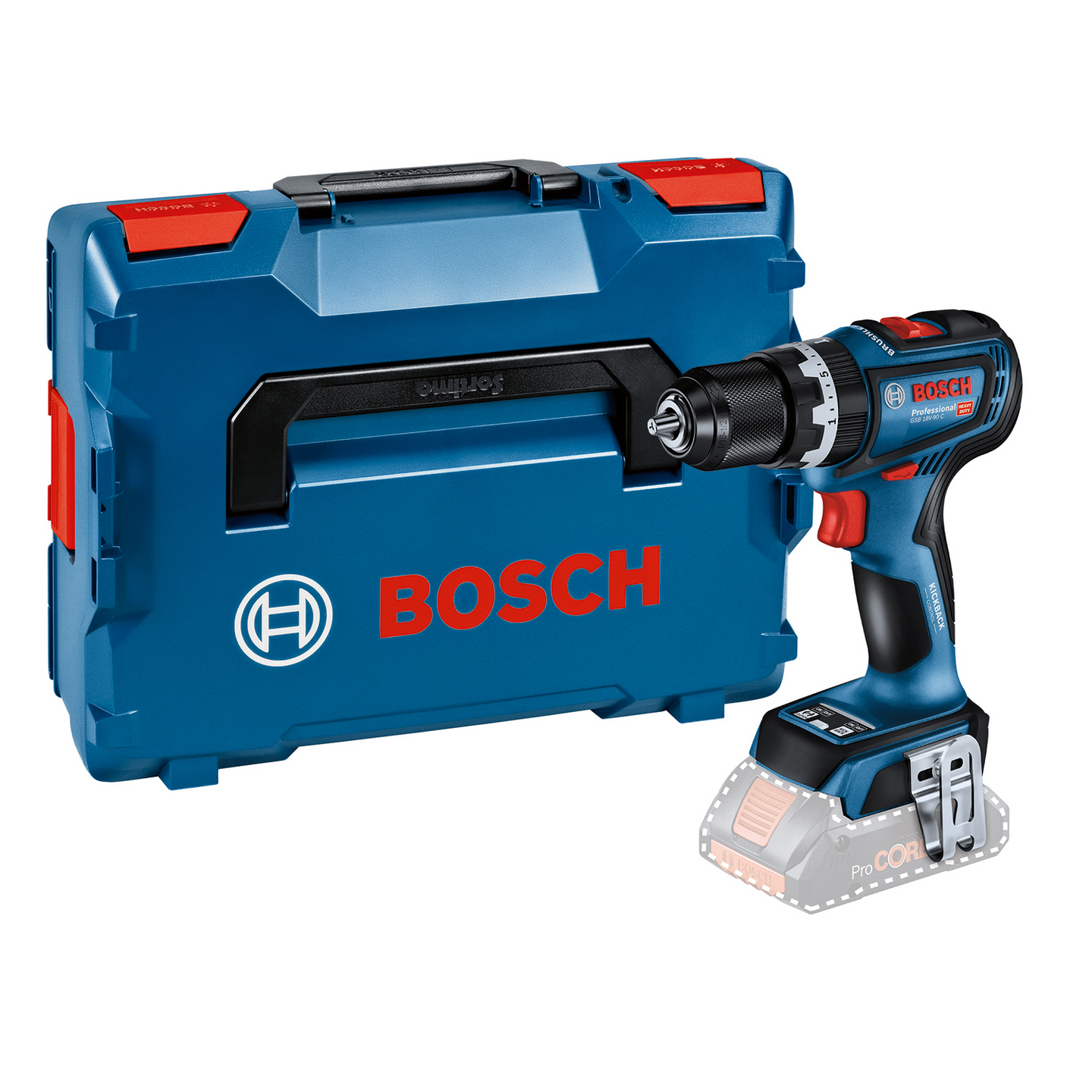 SLAGBORRMASKIN BOSCH GSB 18V-90C SOLO L-BOXX