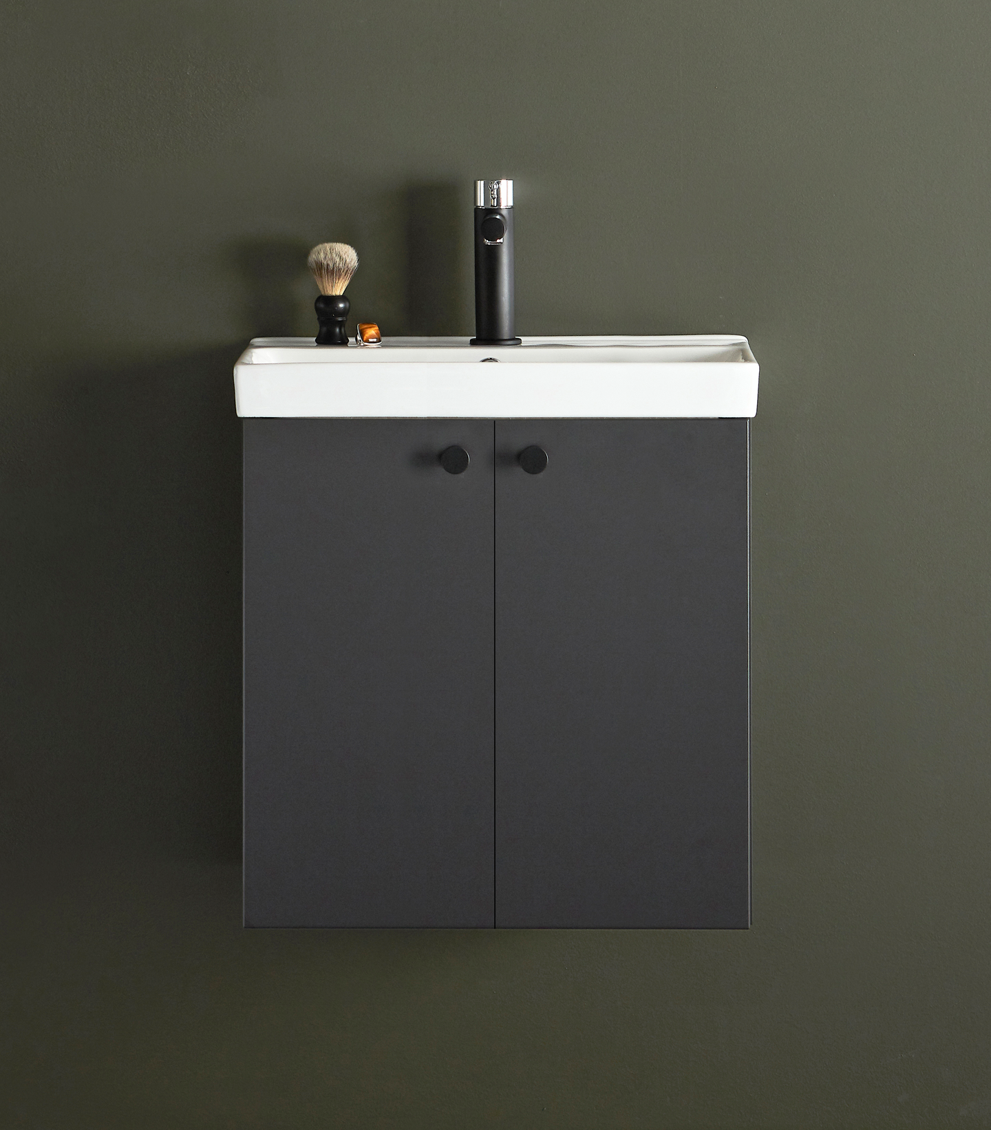 TVÄTTSTÄLLSSKÅP HAFA NEAT LUCKOR ANTRACIT 550 MED TVÄTTSTÄLL