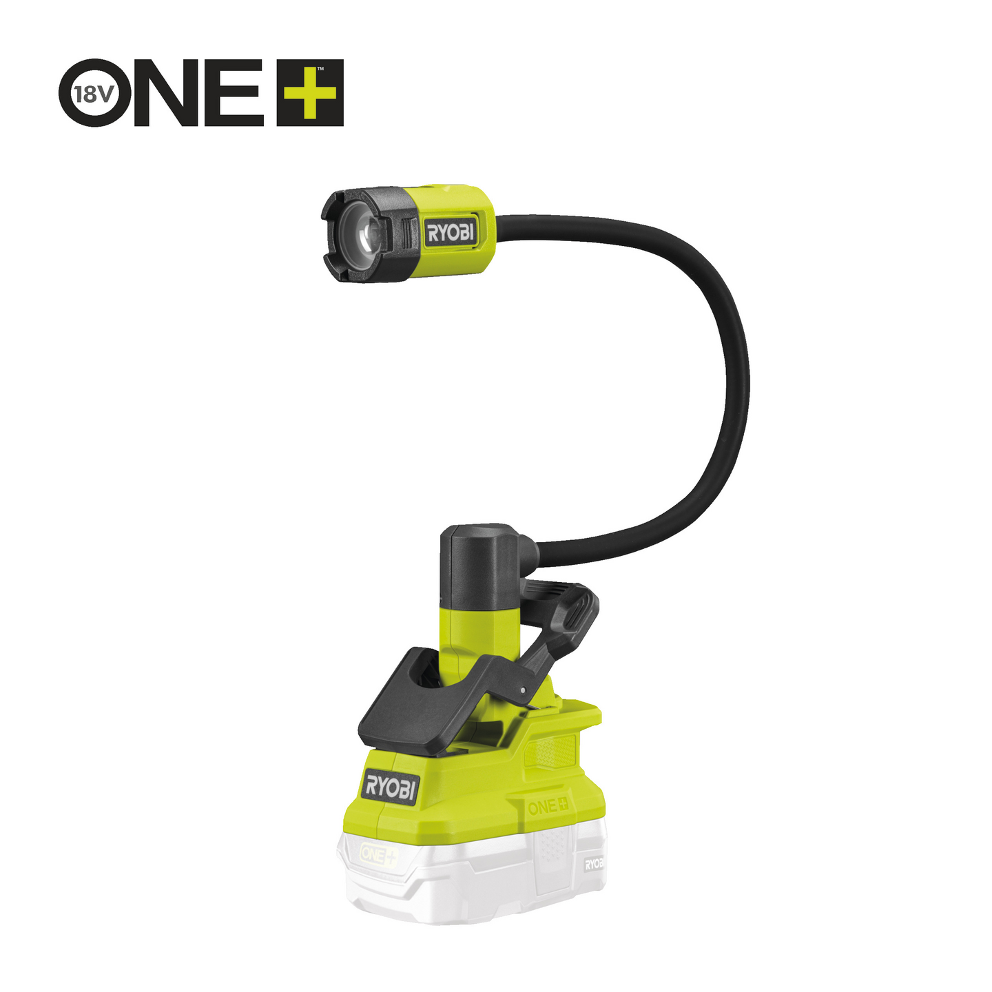 LAMPA RYOBI LED FLEXLIGHT RLCF18-0, ONE+ ENDAST MASKIN, MED KLÄMMA