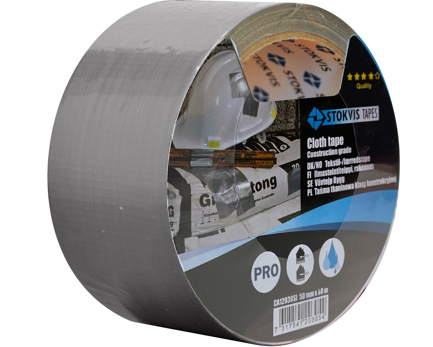 VÄVTEJP SILV CA12030 50MMX10M