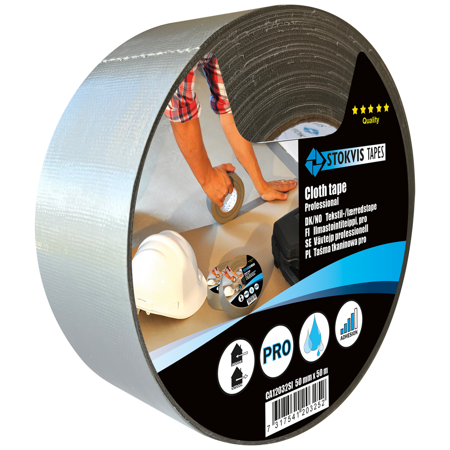 VÄVTEJP PROFFS SILVER 50MMX50M