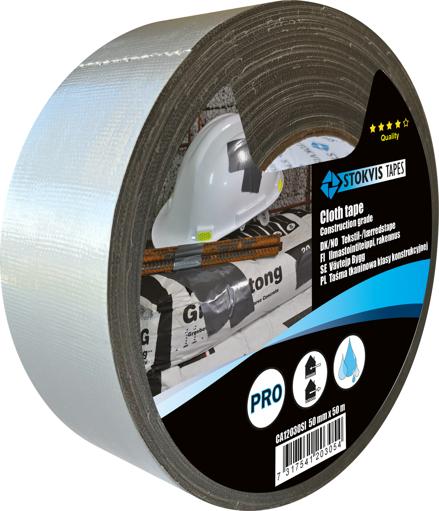 VÄVTEJP SILVER 50MM 50M