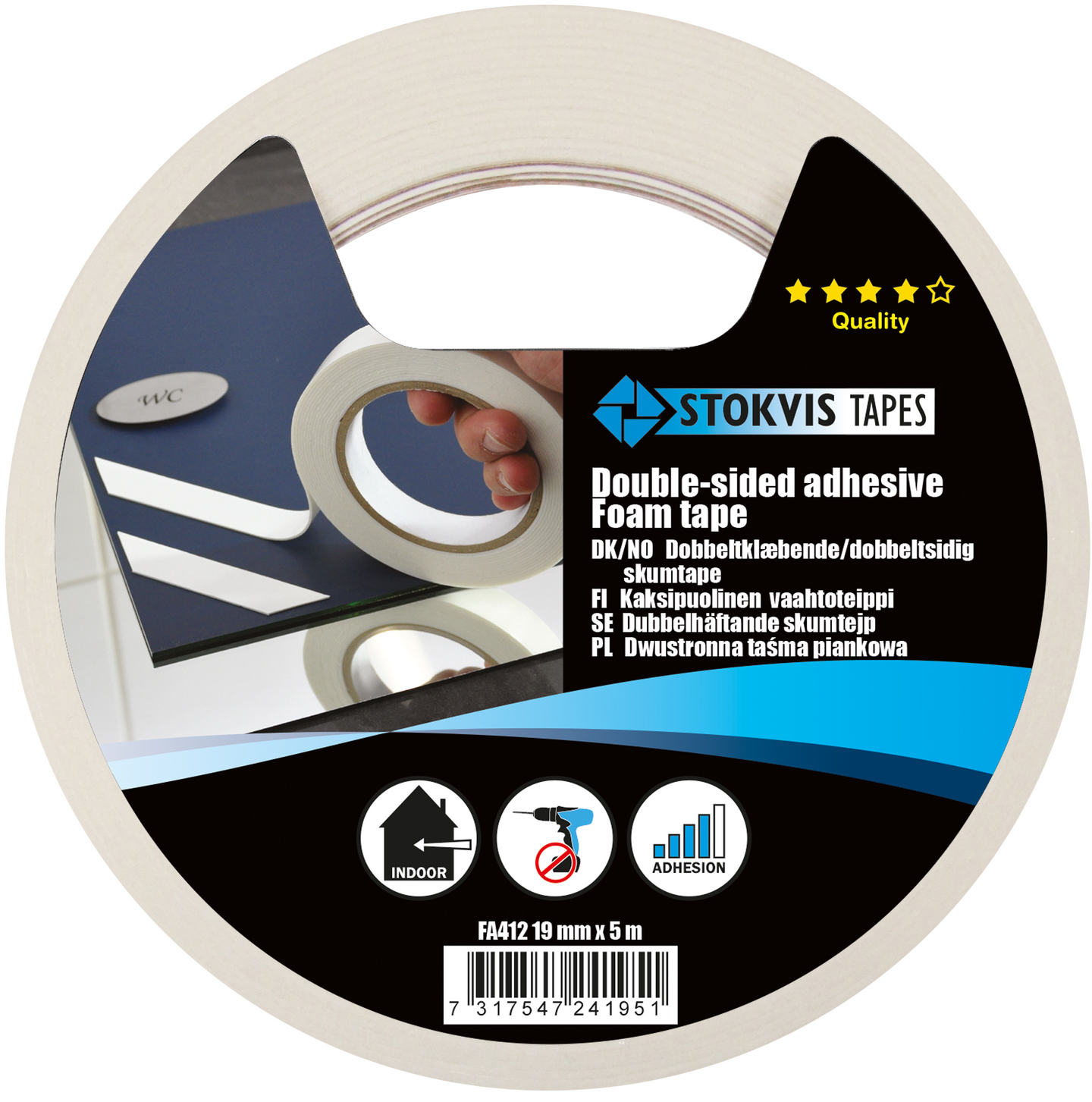 MONTERINGSTEJP DH SKUM 19MMX5M