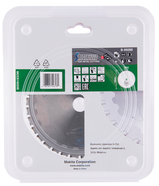 Pyörösahanterä Makita Z-33 150x20x1,1mm metalli Efficut