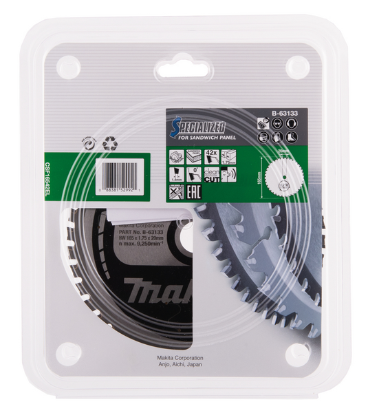 Pyörösahanterä Makita Sandwich 165x20x1,75mm Z-42