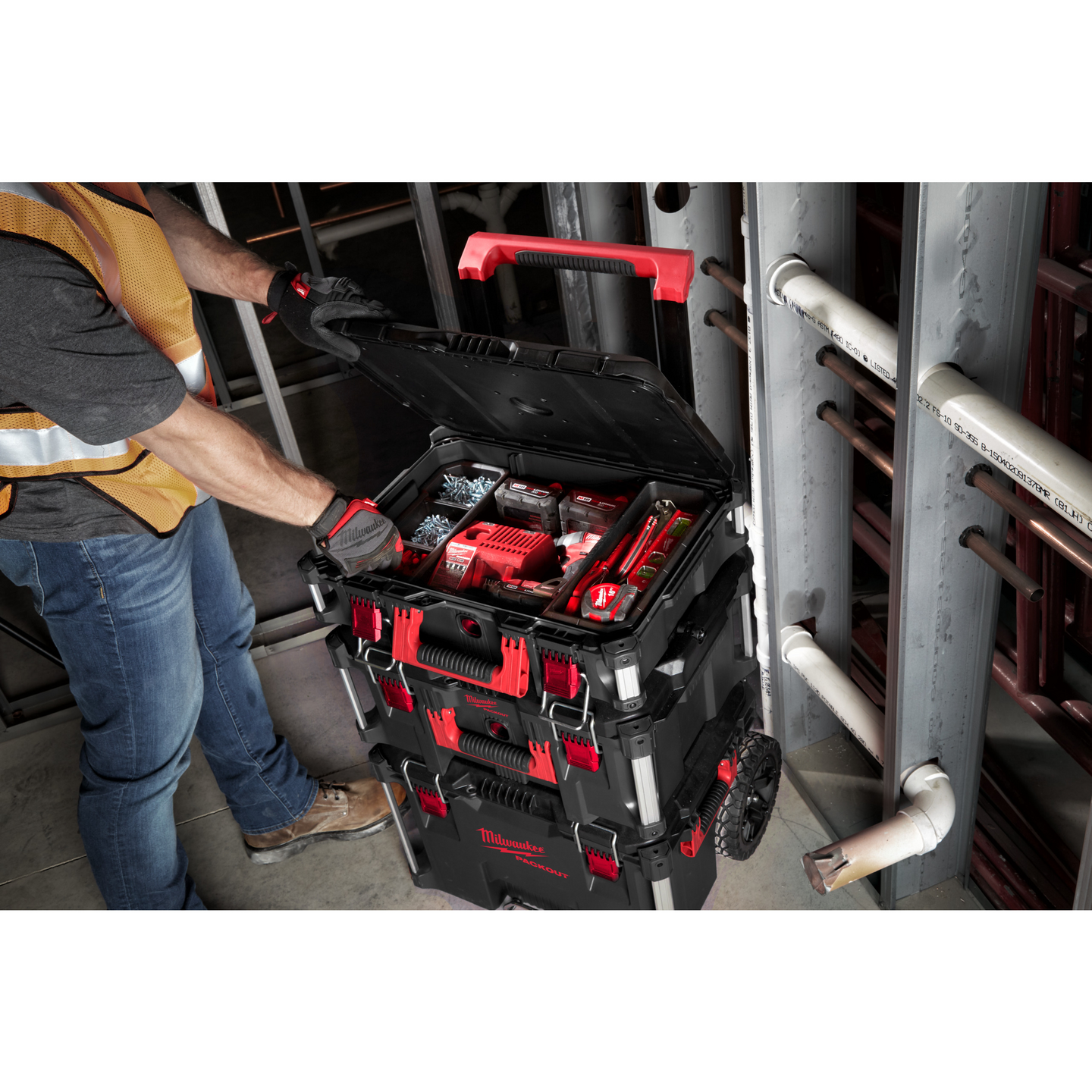 VERKTYGSLÅDA MILWAUKEE 3 PACKOUT 8 FACK