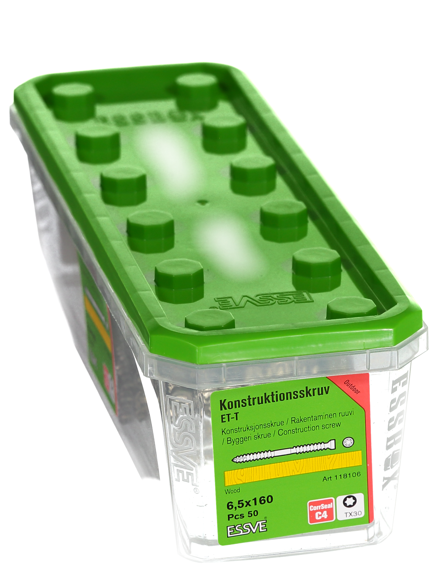 KONSTRUKTIONSSKRUV 6,5X160 50P ET-T CORRSEAL