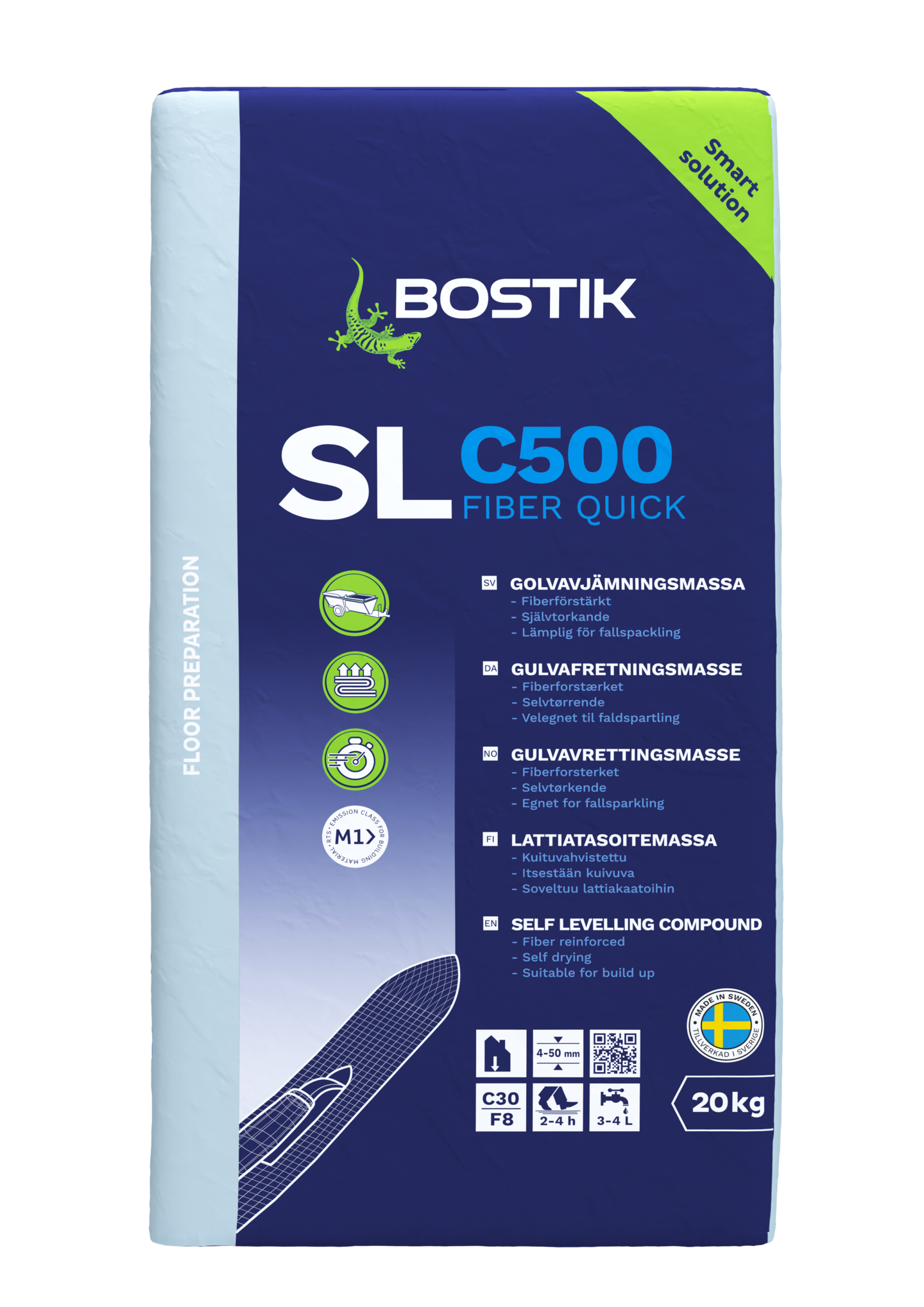 BOSTIK SPACKEL SL C500 20KG GOLVSPACKEL FIBER QUICK