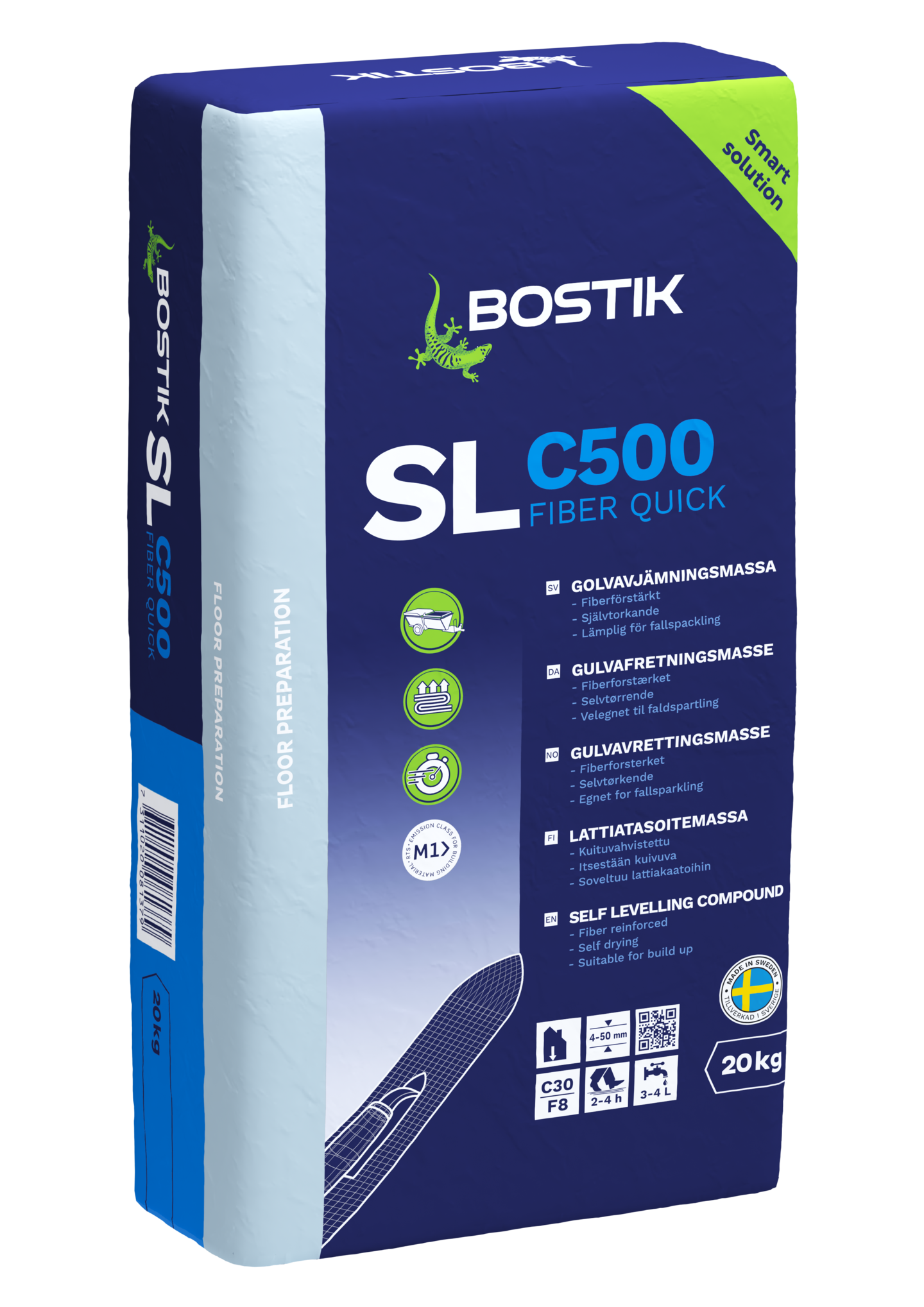 BOSTIK SPACKEL SL C500 20KG GOLVSPACKEL FIBER QUICK