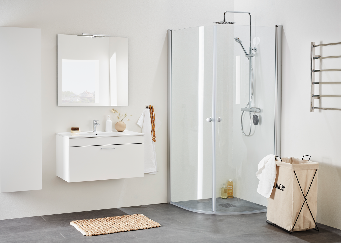 TVÄTTSTÄLLSSKÅP HAFA GO 800 M VIT BLANK