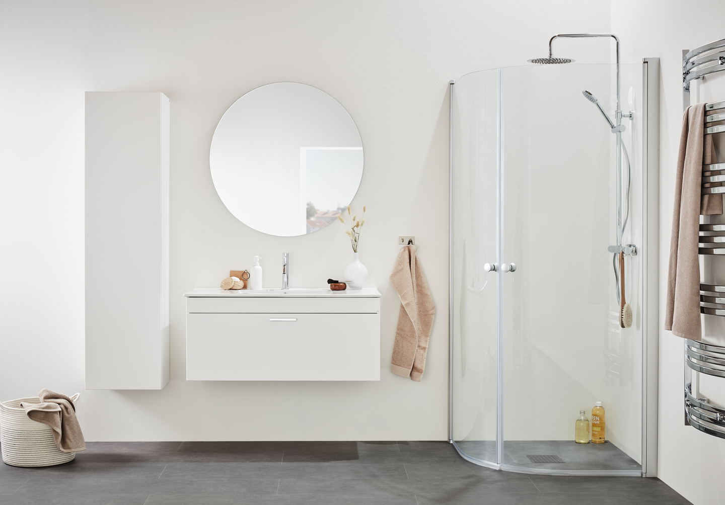 TVÄTTSTÄLLSSKÅP HAFA GO 1000 M VIT BLANK