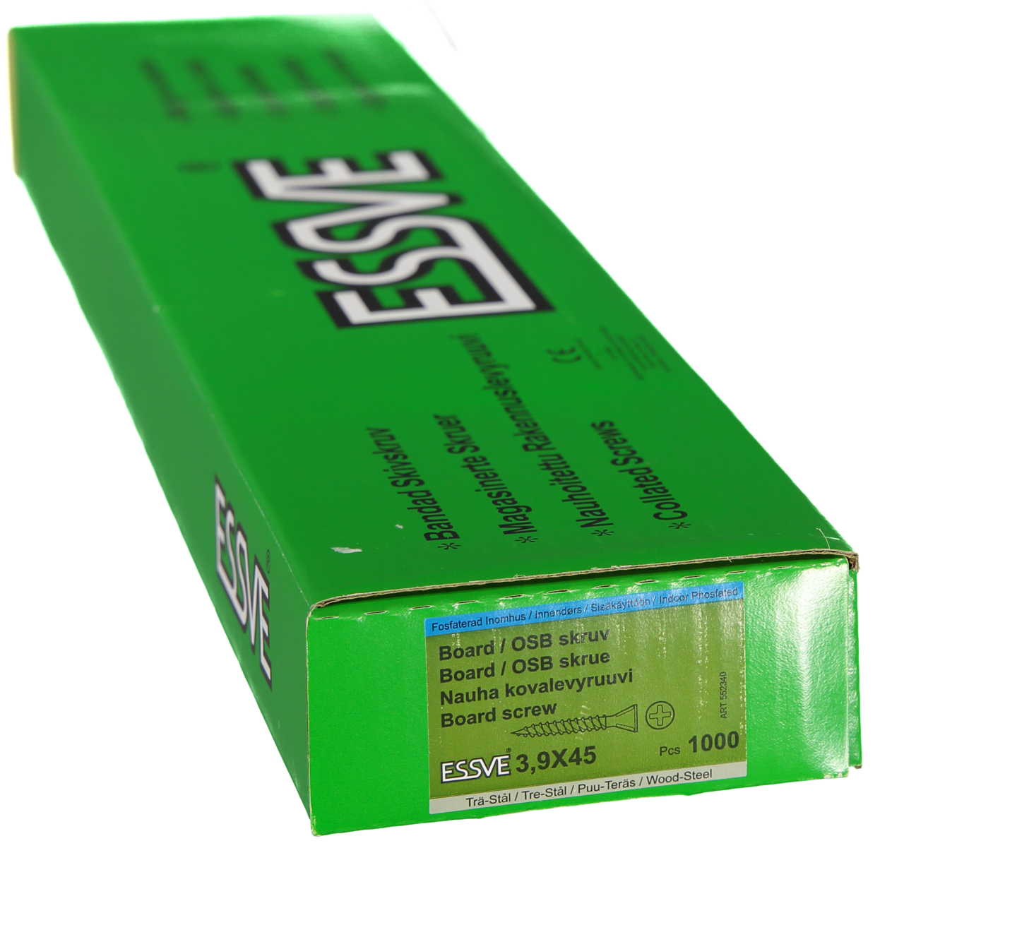 BOARDSKRUV B PH2 FO 3,9X45MM BANDAD 1000ST