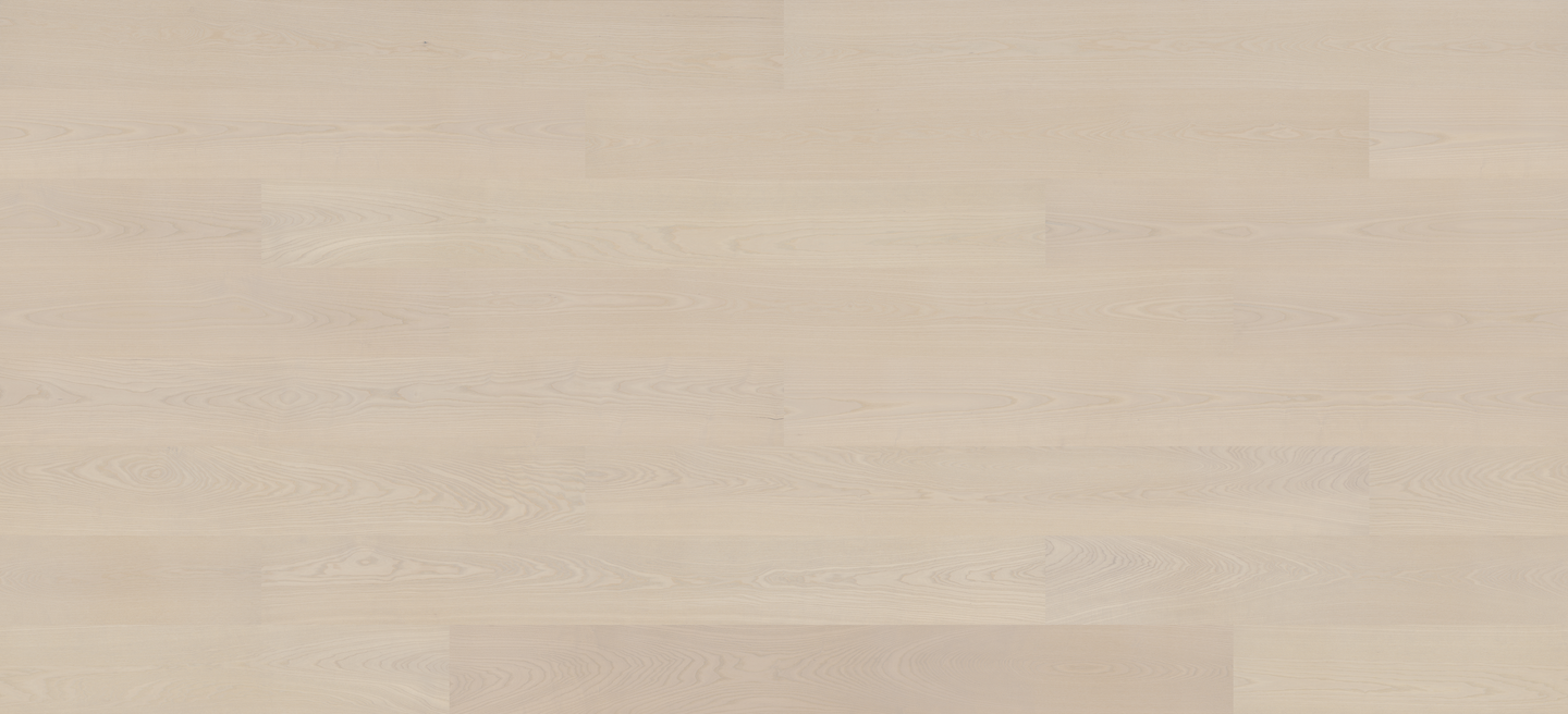 Kovetettu puulattia saarni Gullarp 3.0 XXL Powder White mattalakka KL33