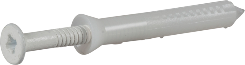 SPIKPLUGG HF MED FÖRSÄNKT KRAGE VITLACKAD 5X35MM 50ST