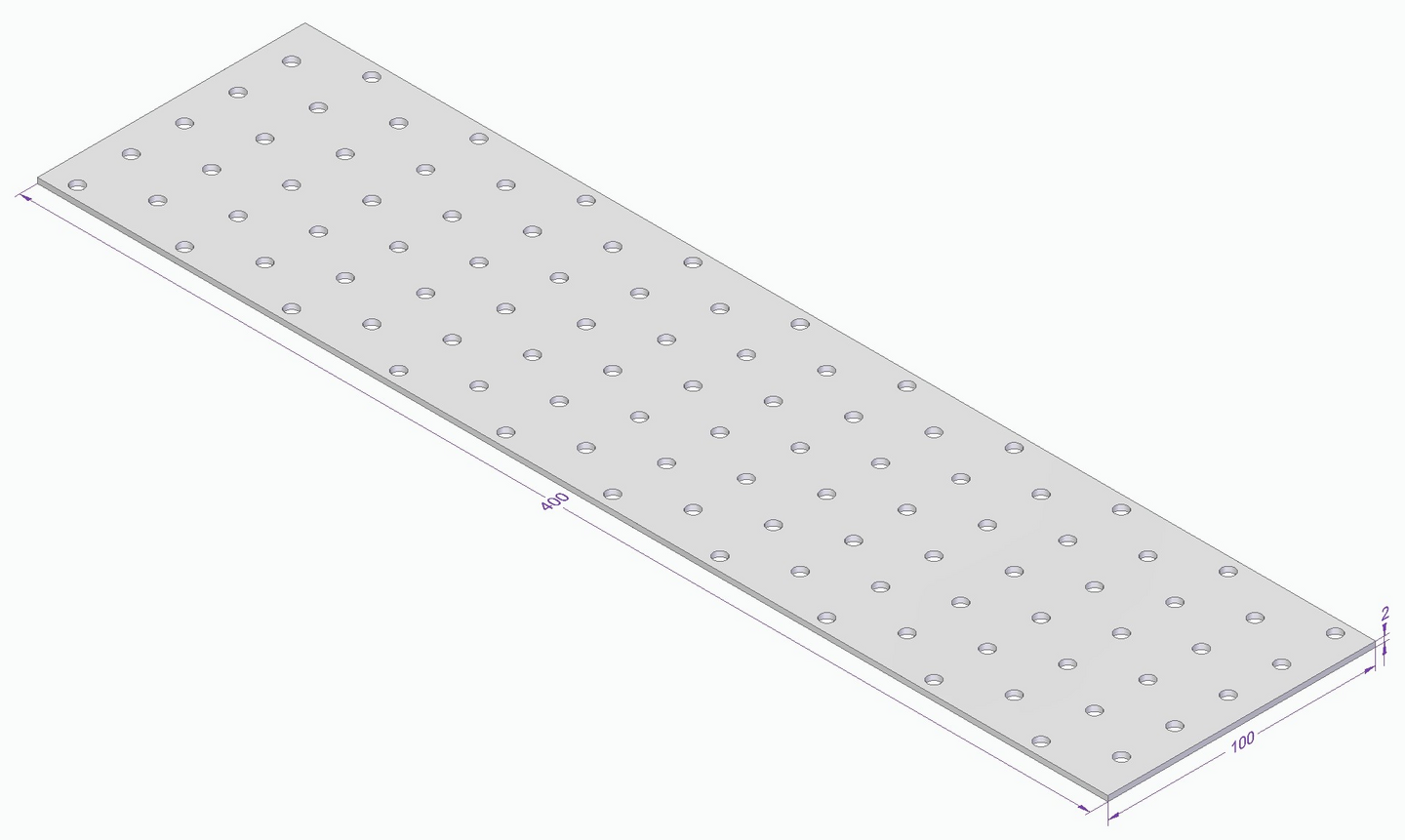 HÅLPLATTA ESSVE CE 400X100X2,0