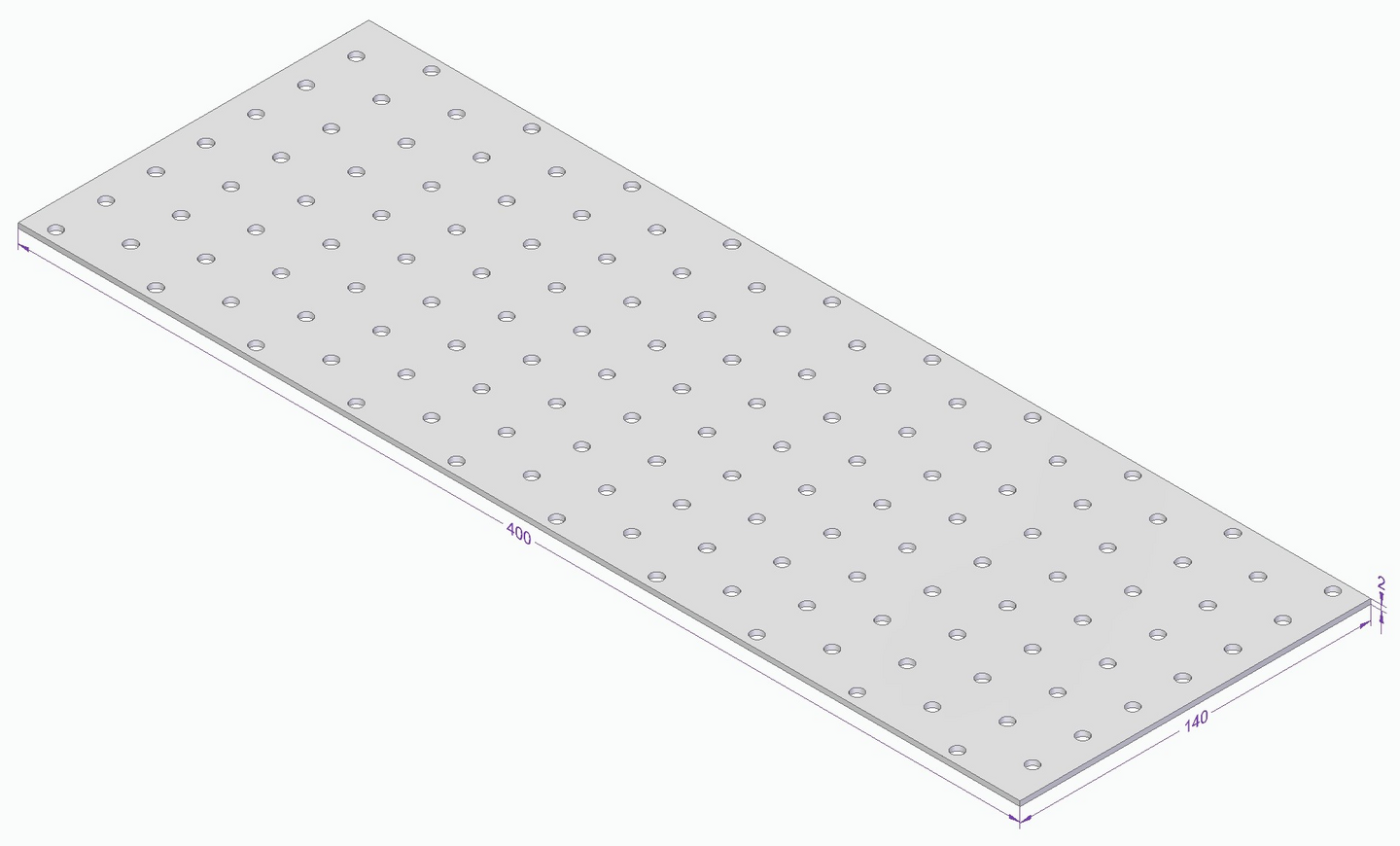 HÅLPLATTA ESSVE CE 400X140X2,0