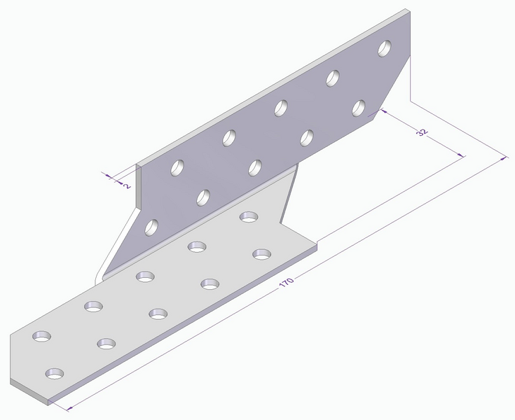 TAKÅSFÄSTE HÖGER 170X32X2,0