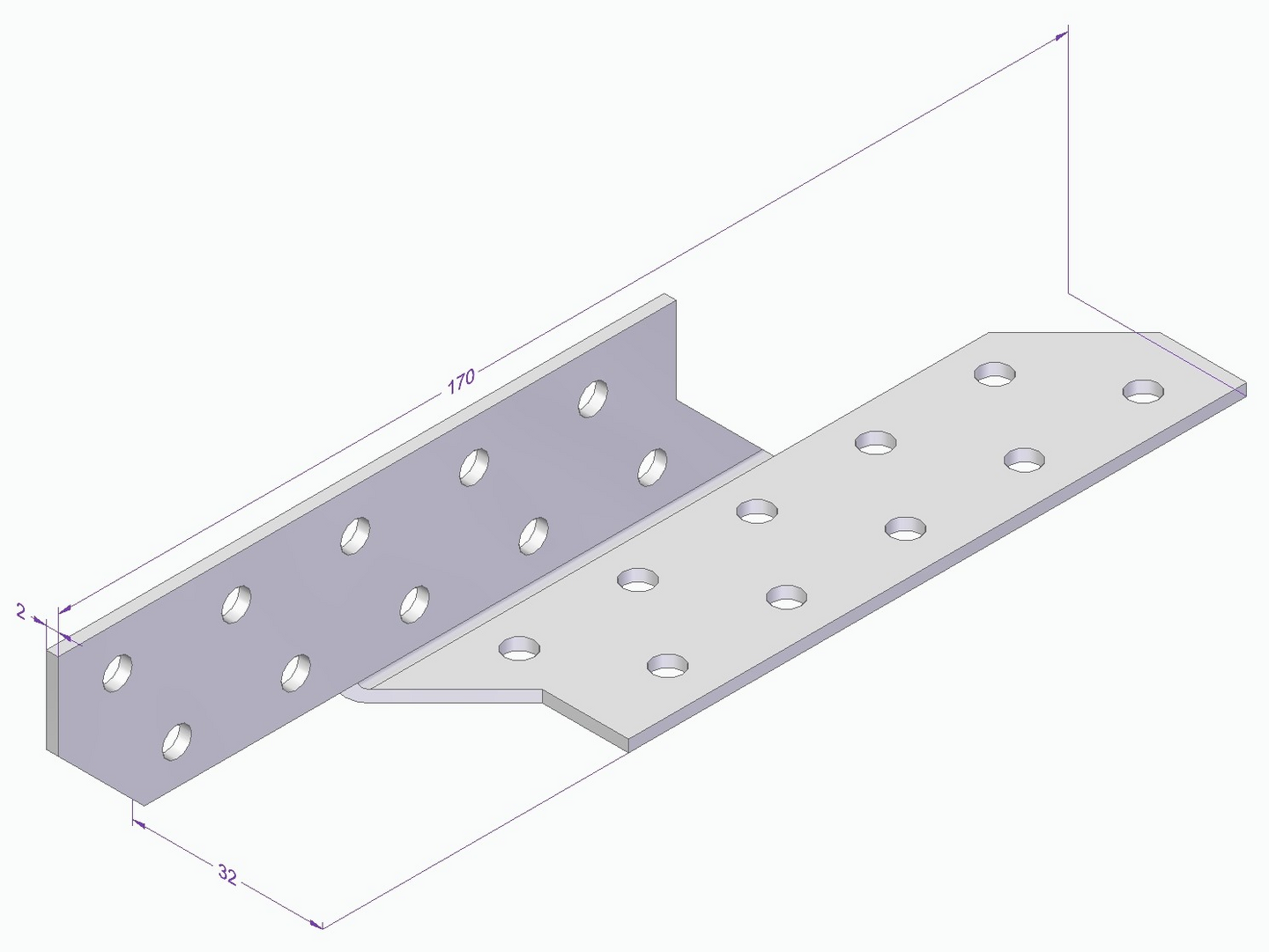 TAKÅSFÄSTE ESSVE VÄNSTER 170X32X2,0
