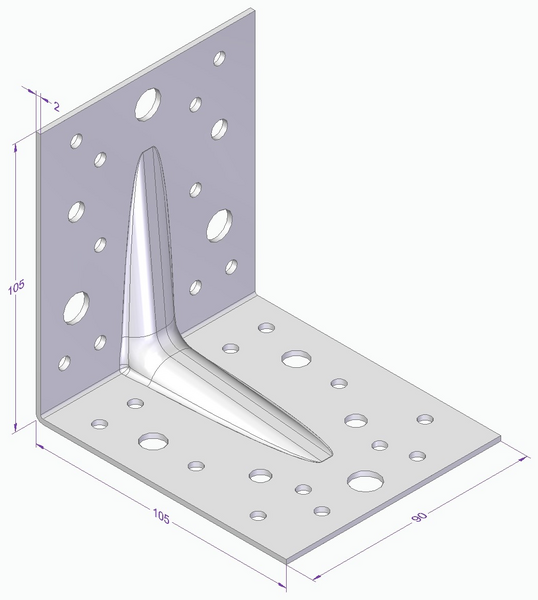 VINKEL ESSVE MF CE 105X105X90X2,0