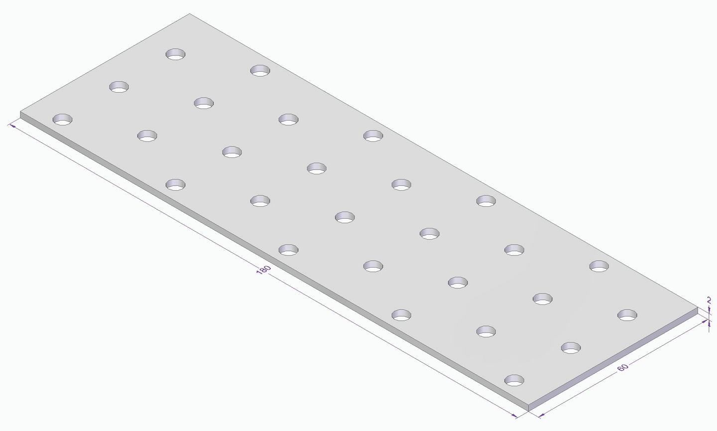 HÅLPLATTA CE 180X60X2,0