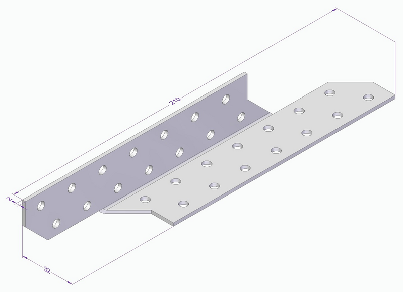 TAKÅSFÄSTE ESSVE VÄNSTER 210X32X2,0