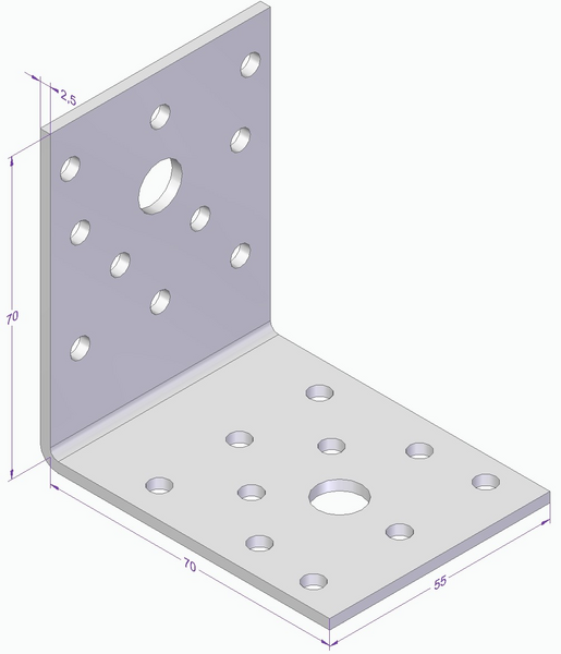 VINKEL ESSVE CE 70X70X55X2,5
