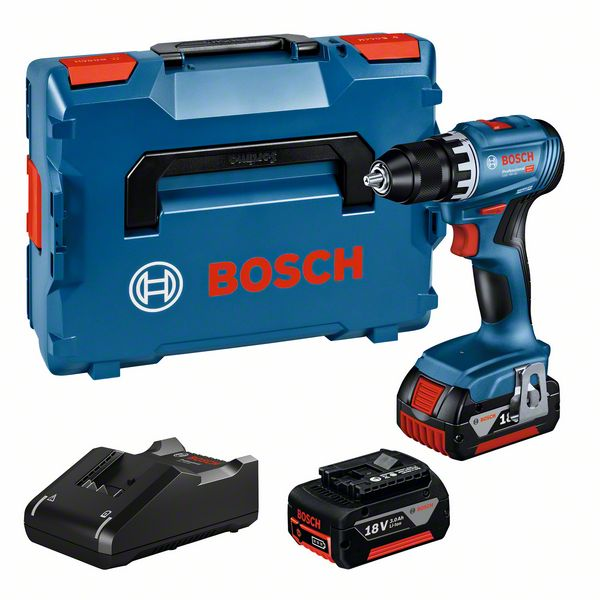 SKRUVDRAGARE BOSCH GSR 18V-45 2X3,0AH L-BOXX