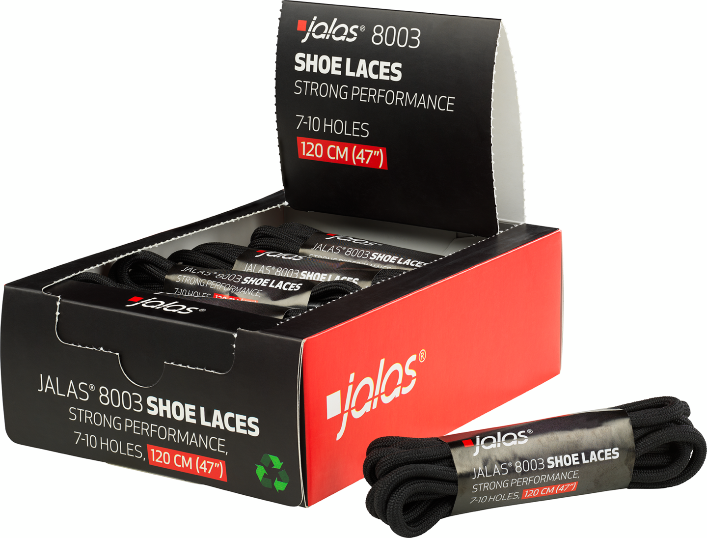 SKOSNÖRE JALAS 8003 SVART 100CM