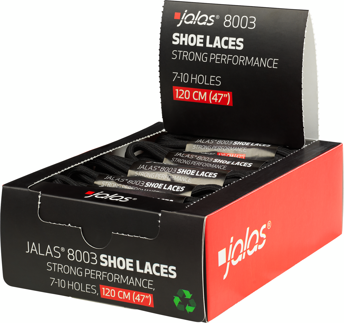 SKOSNÖRE JALAS 8003 SVART 100CM