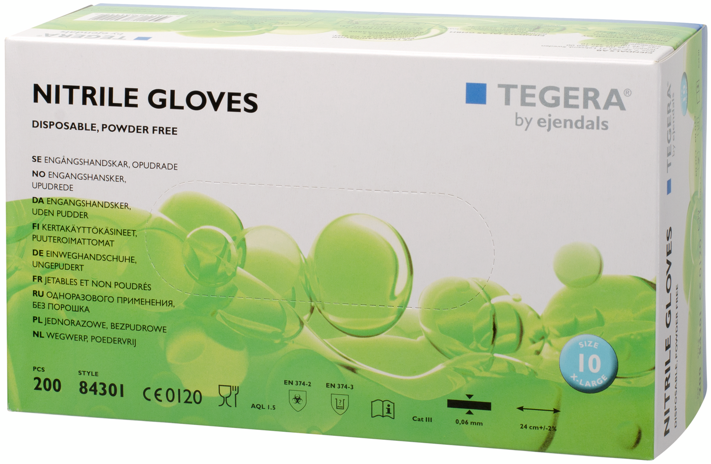 ENGÅNGSHANDSKE 84301 TEGERA 10
