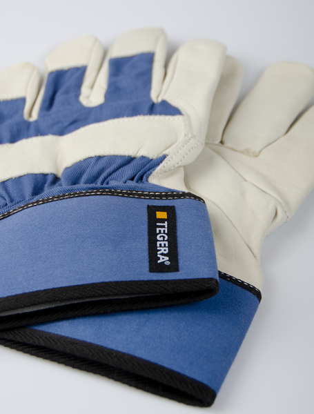 ARBETSHANDSKE 106 BASIC  7 VIT/BLÅ ALLROUND