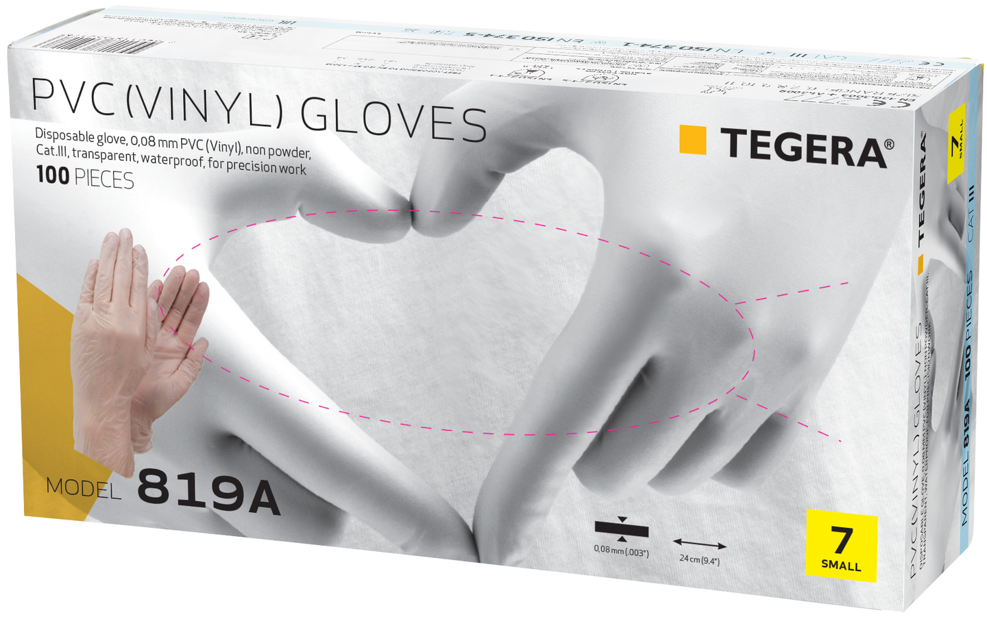 VINYLHANDSKE 819A  8   FRP/100 PUDERFRI