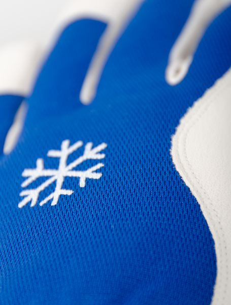 VINTERHANDSKE  217 LÄDER  8 VIT/BLÅ