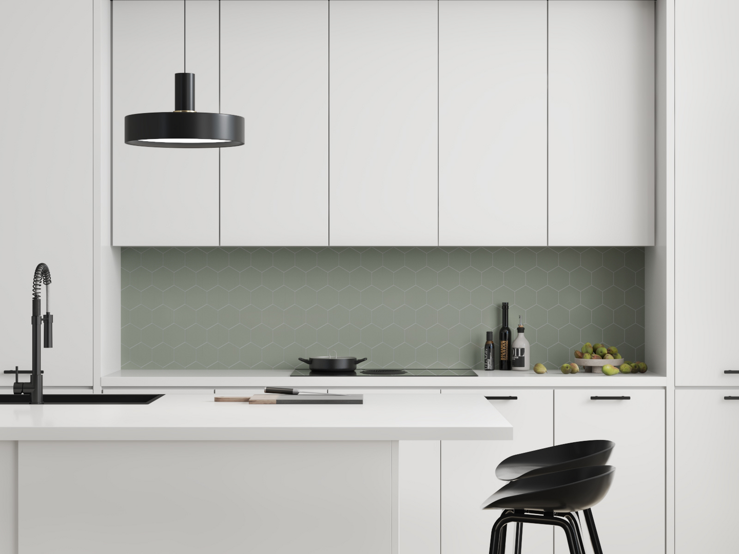 Välitilalevy Fibo 5206-KM71 EM Olive Green Hexagon Kb