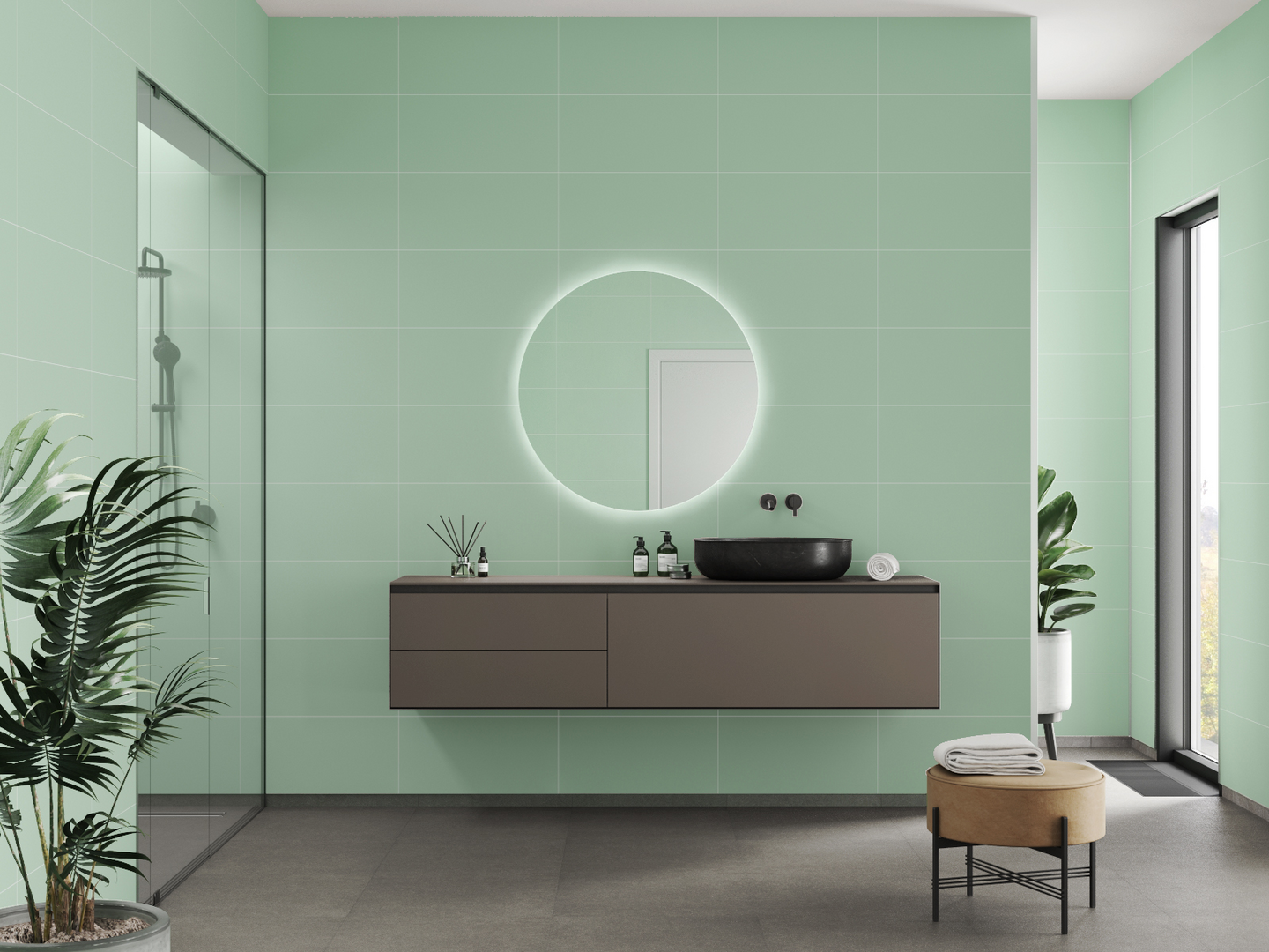 Sisustuslevy Fibo 3085-M0303 Light Green Collection 60x302cm