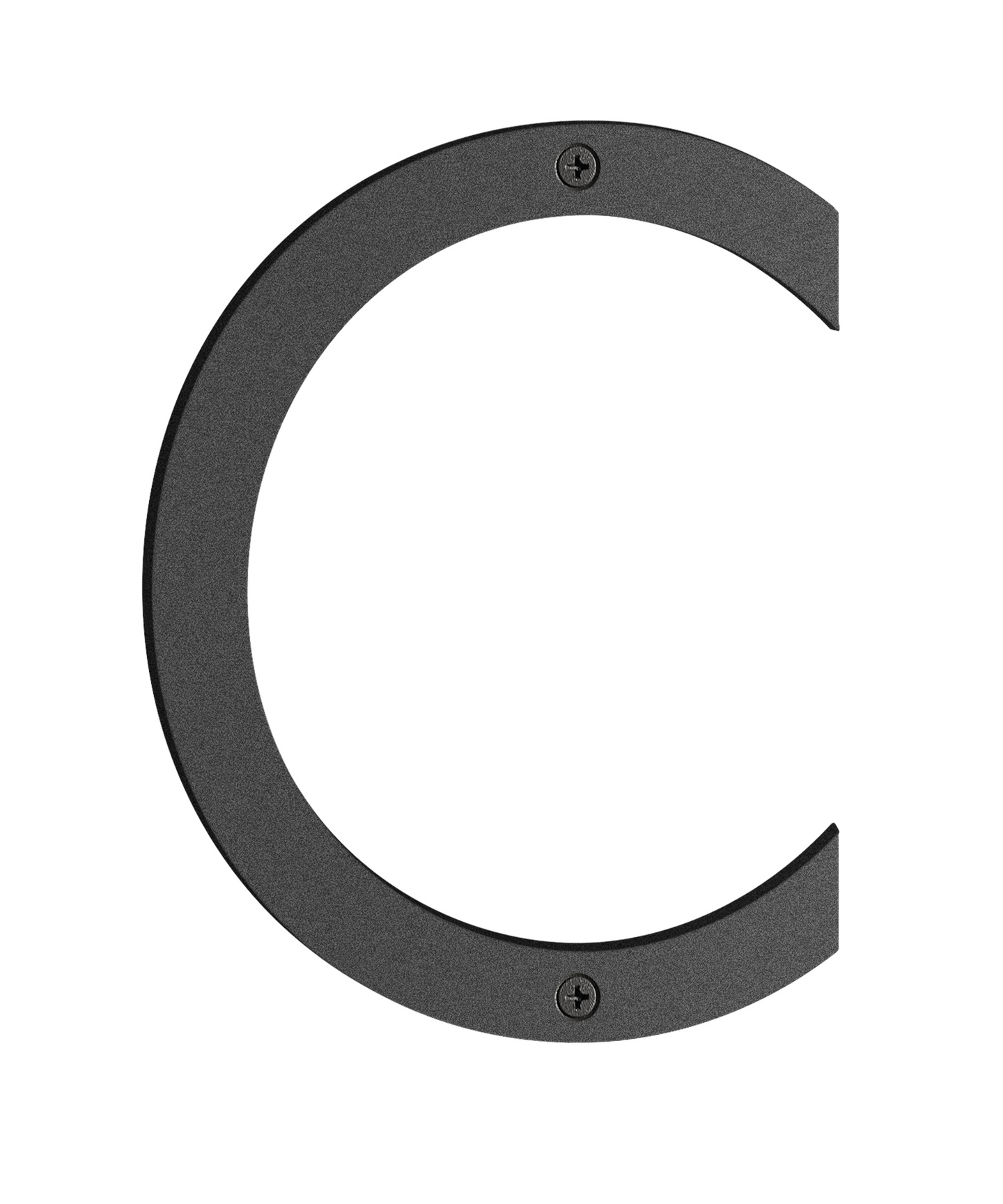 Talokirjain Beslagsboden C BB792 mattamusta ruostumaton teräs